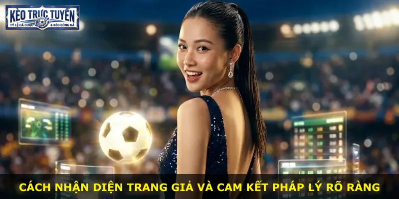 Cách nhận diện trang giả và cam kết pháp lý rõ ràng